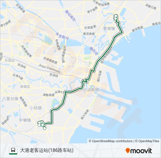 公交汉港路的线路图