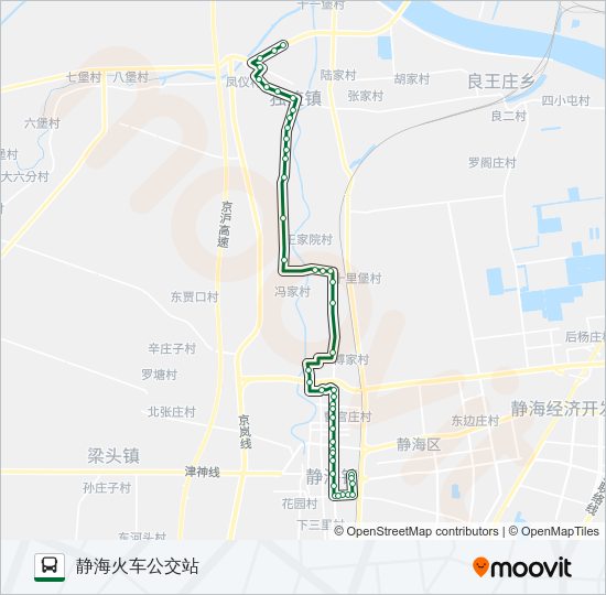 551路路線:日程,站點和地圖-靜海火車公交站