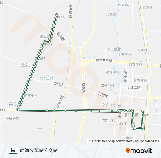 553路route Schedules Stops Maps 静海火车站公交站