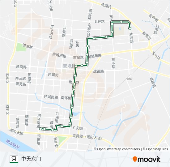 公交593路的线路图