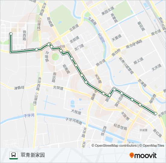 公交732路的线路图