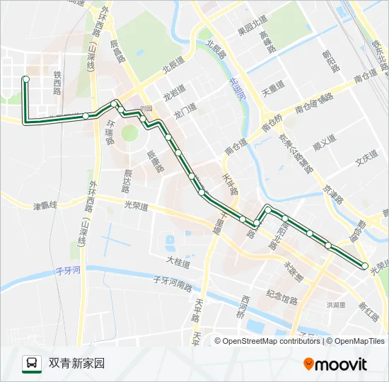 公交732路的线路图