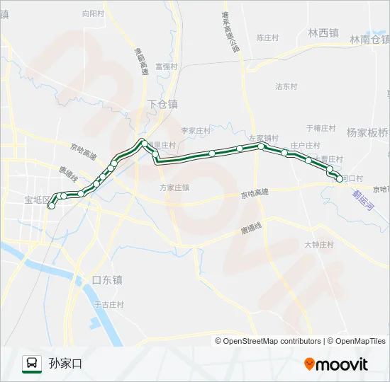 宝坻4路 Bus Line Map