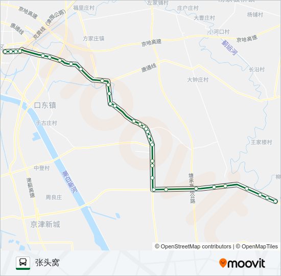 公交宝坻8路的线路图