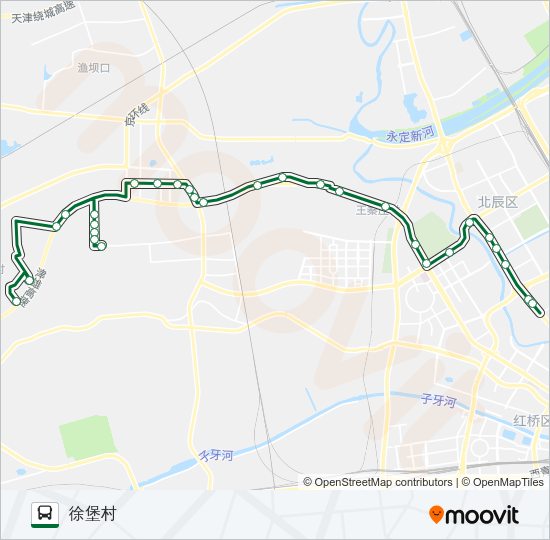 公交徐堡专路的线路图