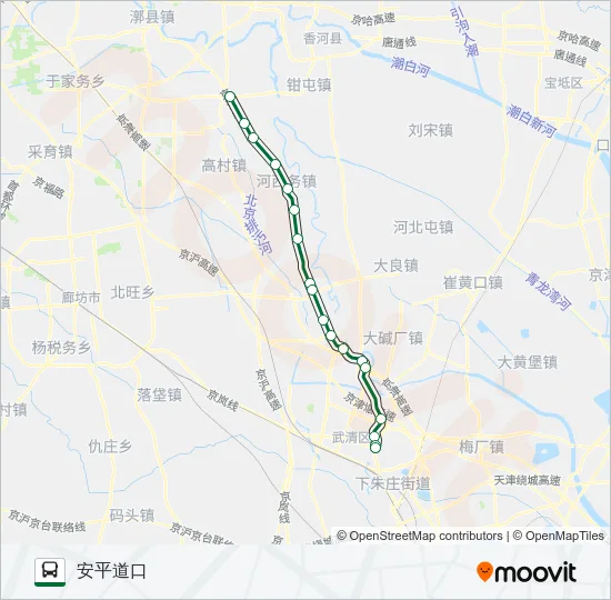 武清1路 Bus Line Map