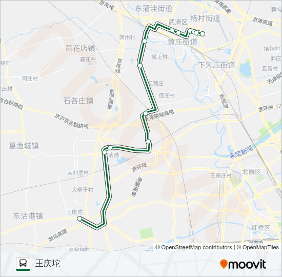 公交武清13路的线路图