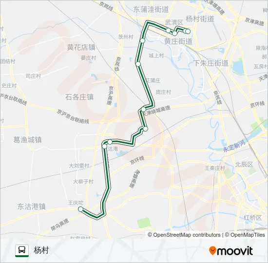武清13路 Bus Line Map