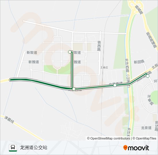 公交735区间路的线路图