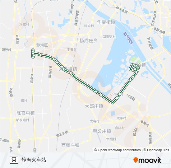 公交静海869路的线路图