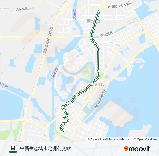 中新生态城2号线 Bus Line Map