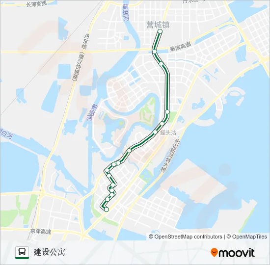公交中新生态城2号路的线路图