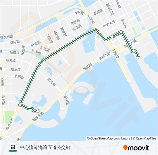 公交中新生态城4号路的线路图