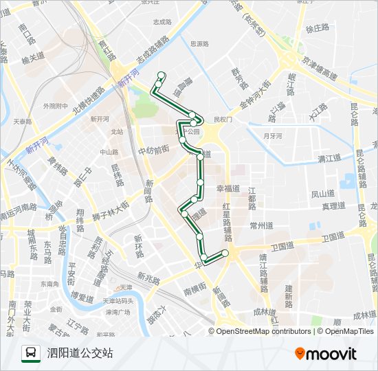 公交340路的线路图