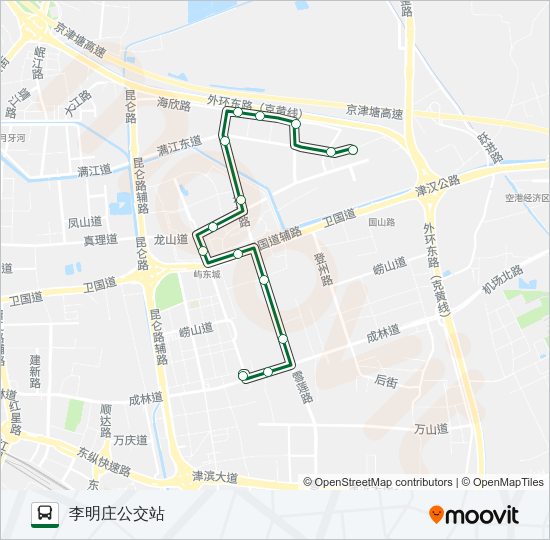 公交817路的线路图