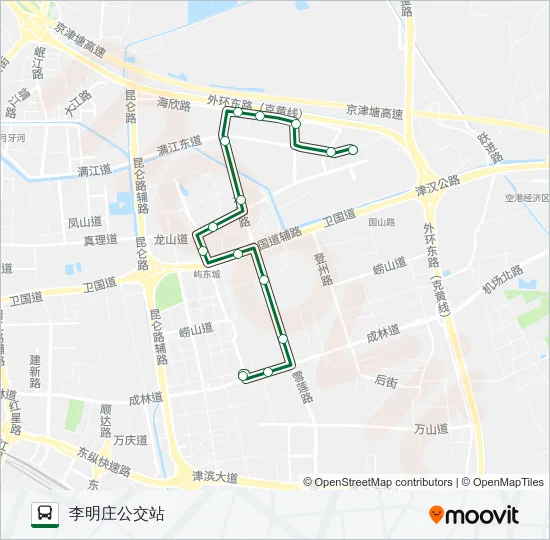 公交817路的线路图