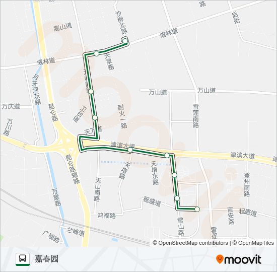 公交819路的线路图
