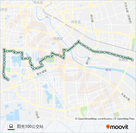 857路路線:日程,站點和地圖-陽光100公交站