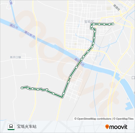 公交寶坻2路的線路圖