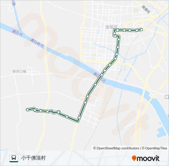 公交宝坻2路的线路图