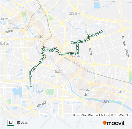 公交35区间路的线路图