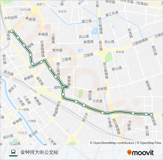公交42区间路的线路图