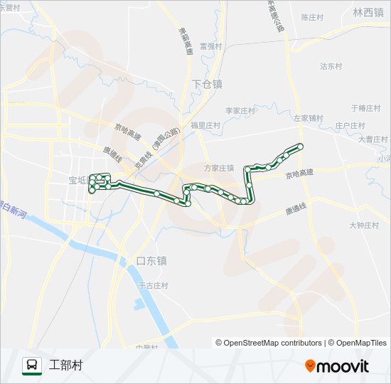 公交村村通1路的线路图