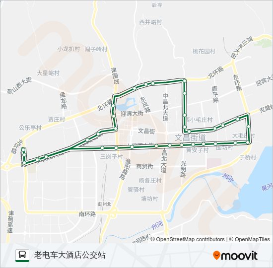 公交536外环路的线路图