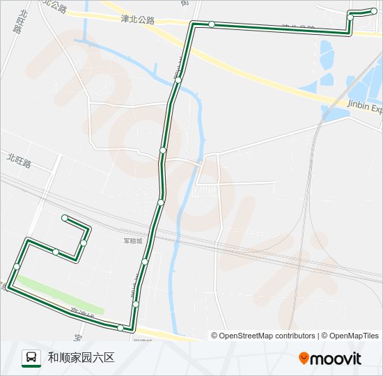 公交717空调路的线路图