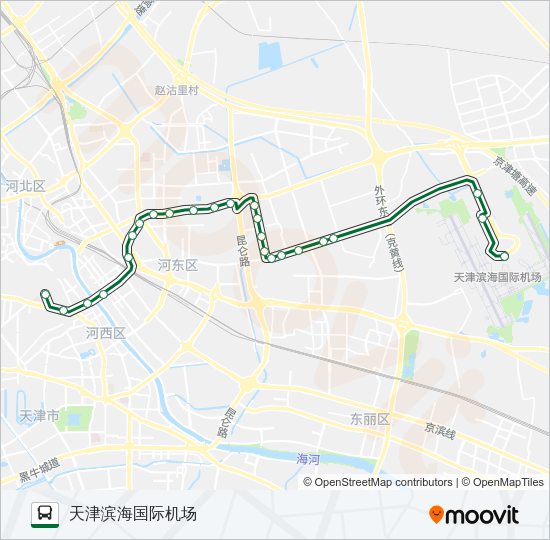 公交机场专4路路的线路图