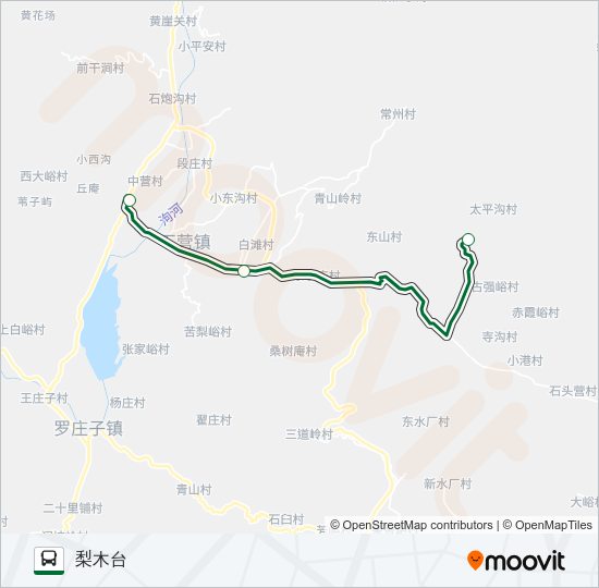公交旅游专16路路的线路图