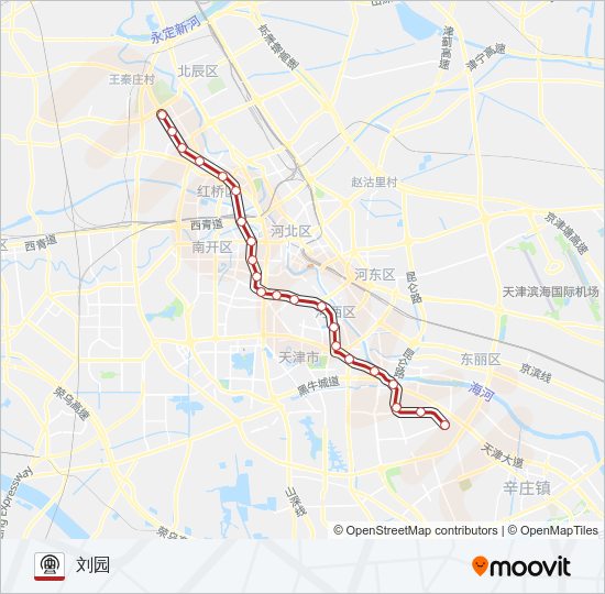 地铁1号路的线路图