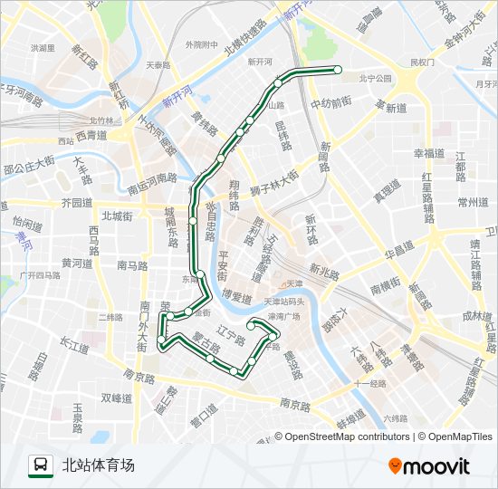 公交1区间路的线路图