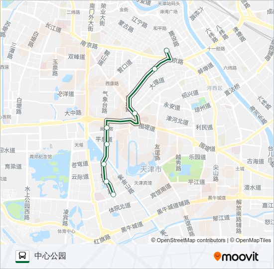 9路区间 bus Line Map