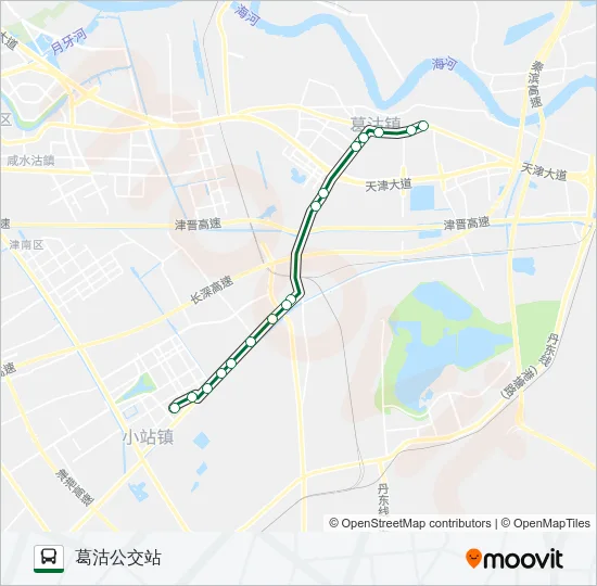 208区间 Bus Line Map