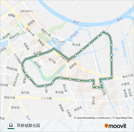 公交212内环路的线路图