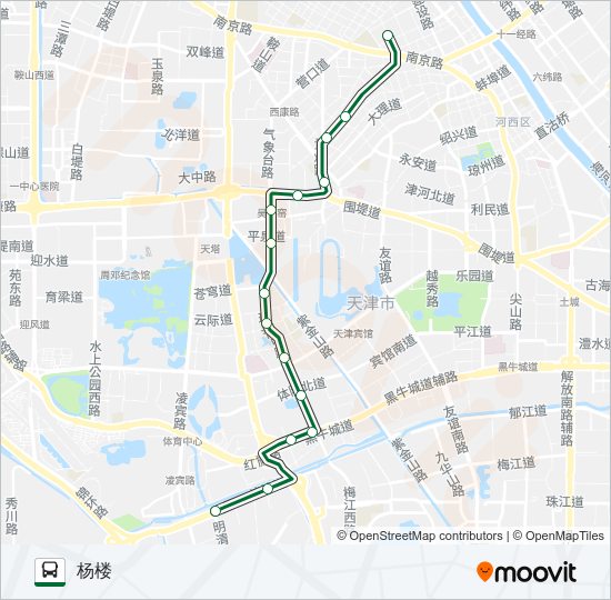 9路杨楼区间 bus Line Map