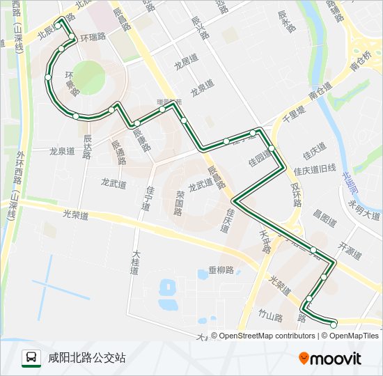 公交345路的线路图