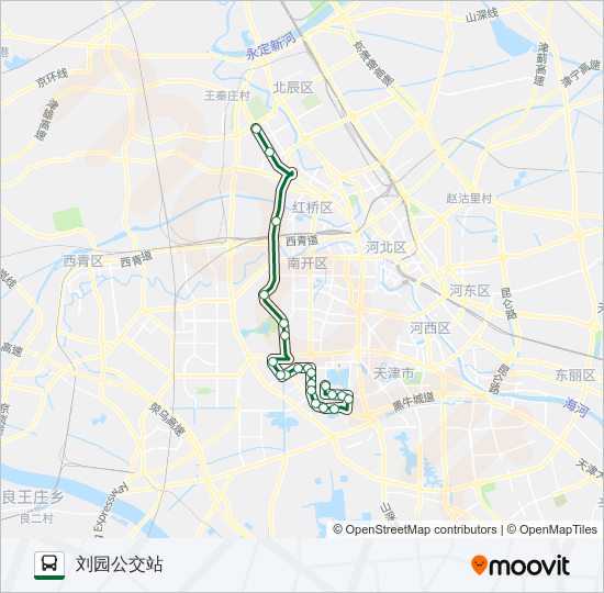 公交快速2路的线路图