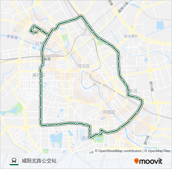 公交48环线路的线路图