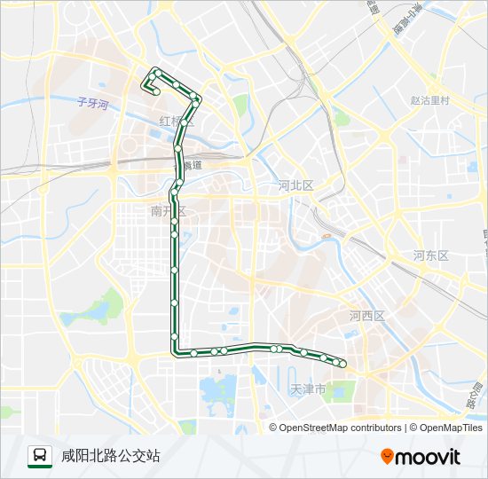 公交48区间(双层)路的线路图