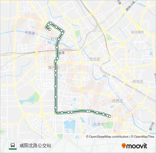 公交48区间(双层)路的线路图