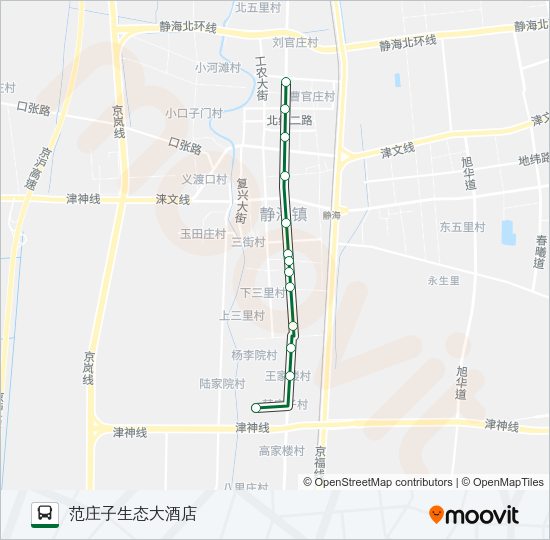 公交584路的线路图