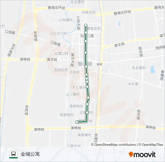 公交584路的线路图