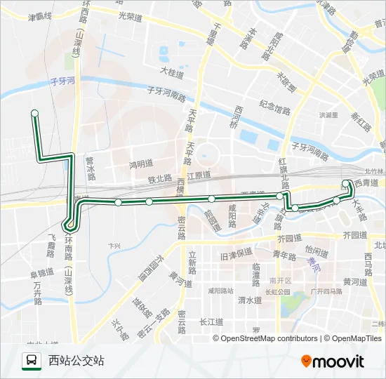601路 Bus Line Map