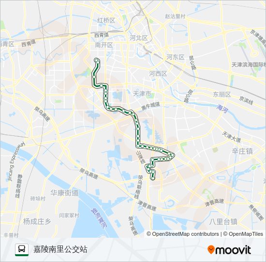 公交711路的线路图