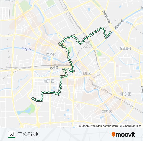公交852路的线路图
