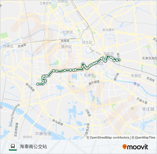 公交862路的线路图