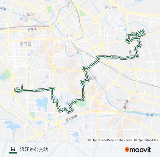 公交临866路的线路图