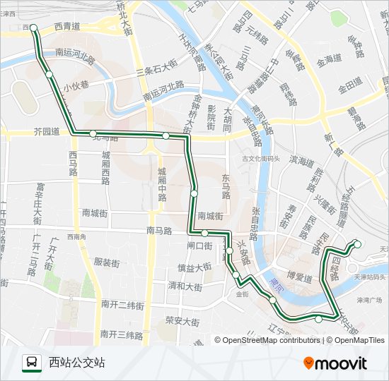 公交24夜班车路的线路图